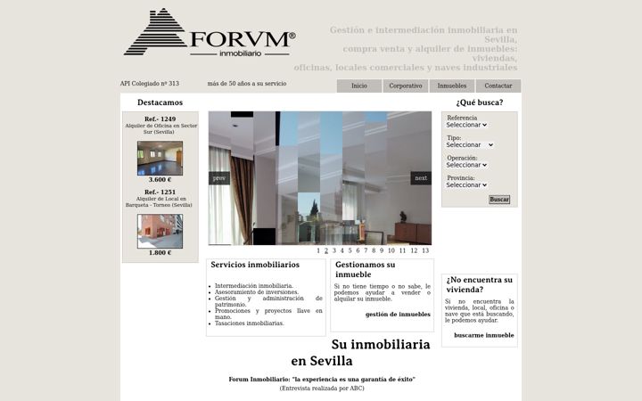 Screenshot of foruminmobiliario.es
