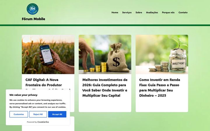 Screenshot of forummobile.com.br