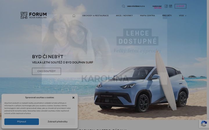 Screenshot of forumnovakarolina.cz