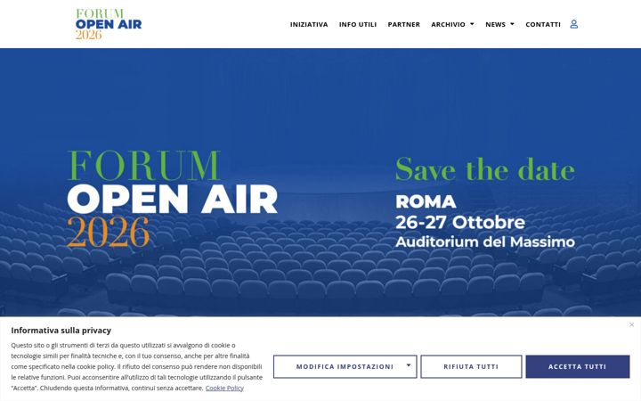 Screenshot of forumopenair.it