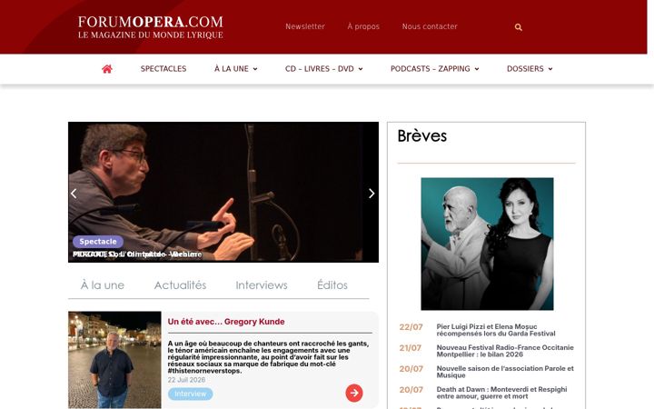 Screenshot of forumopera.com