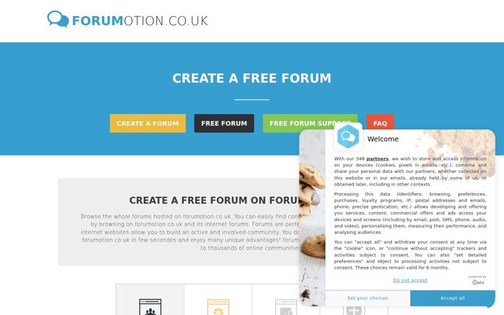 Screenshot of forumotion.co.uk