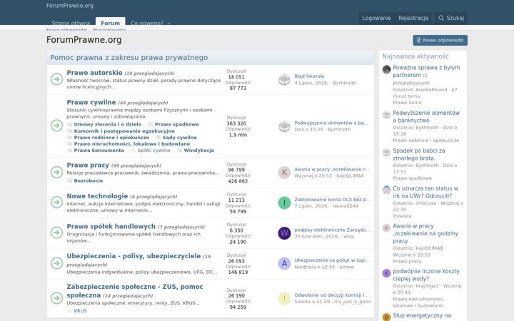 Screenshot of forumprawne.org
