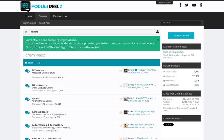 Screenshot of forumreelz.com