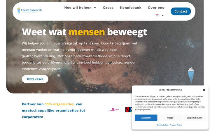 Snímek obrazovky forumresearch.nl