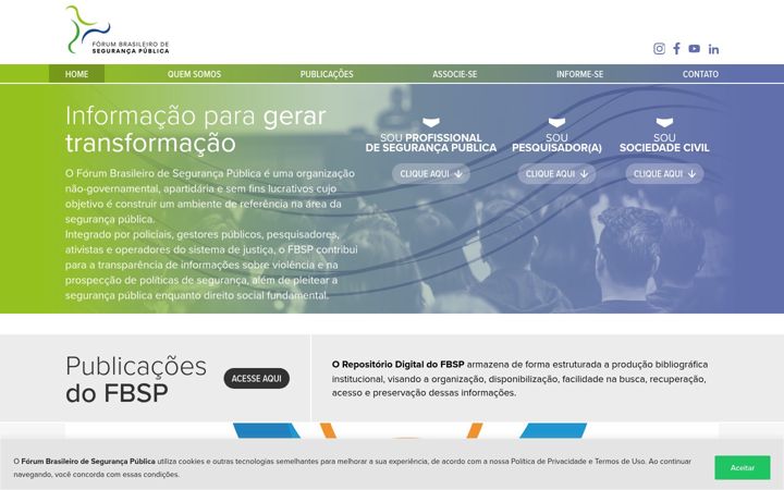 Screenshot of forumseguranca.org.br