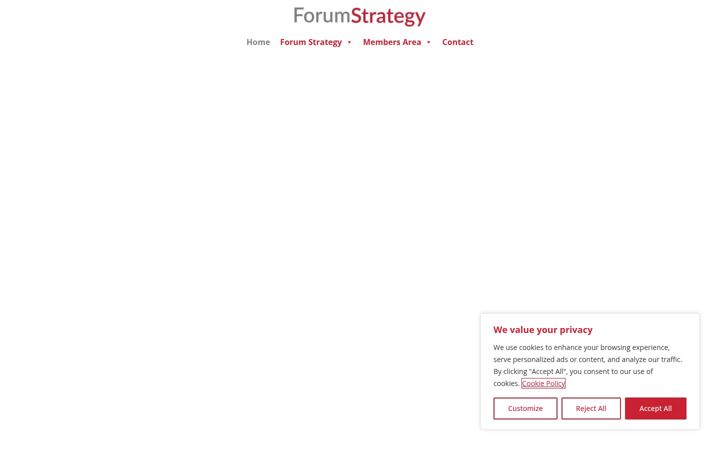 Screenshot of forumstrategy.org