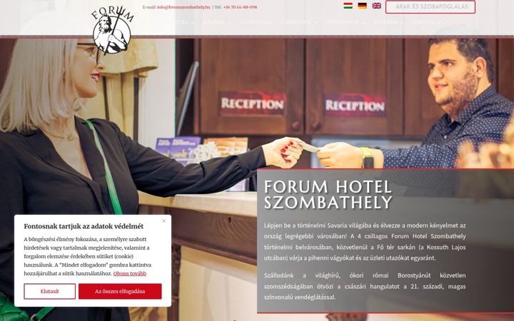 Screenshot of forumszombathely.hu