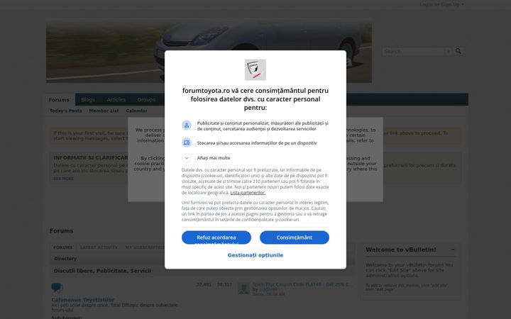 Screenshot of forumtoyota.ro