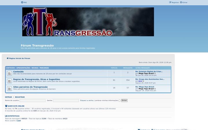 Ekrano kopija forumtransgressao.net