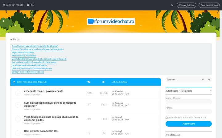 Screenshot of forumvideochat.ro