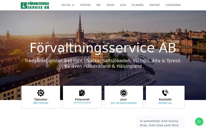 Screenshot of forvaltnings-service.se