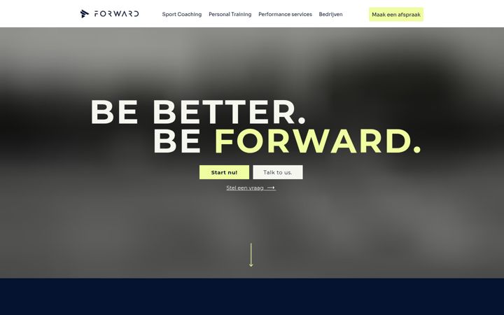 Képernyőkép: forwardcoaching.be