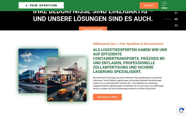 Képernyőkép: forwarders-pein.de