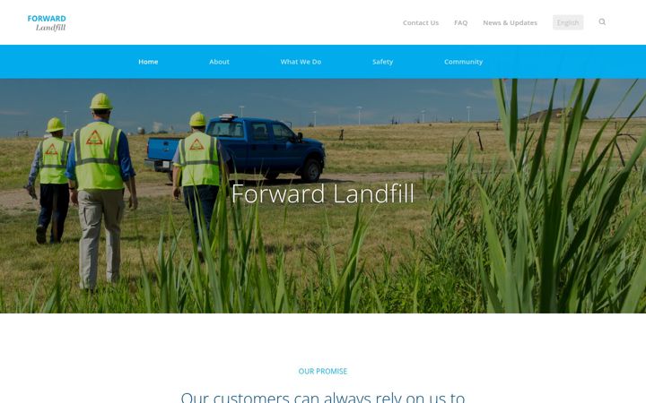 Screenshot of forwardlandfill.com