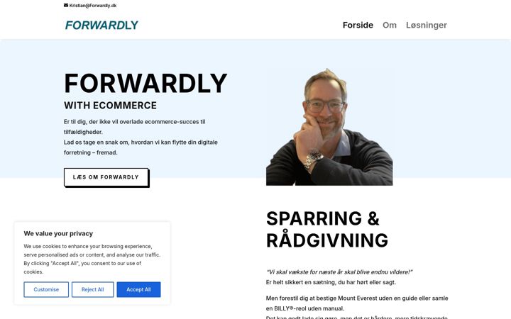 Screenshot of forwardly.dk