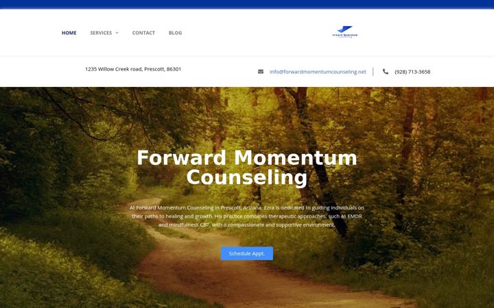 Ekrano kopija forwardmomentumcounseling.net