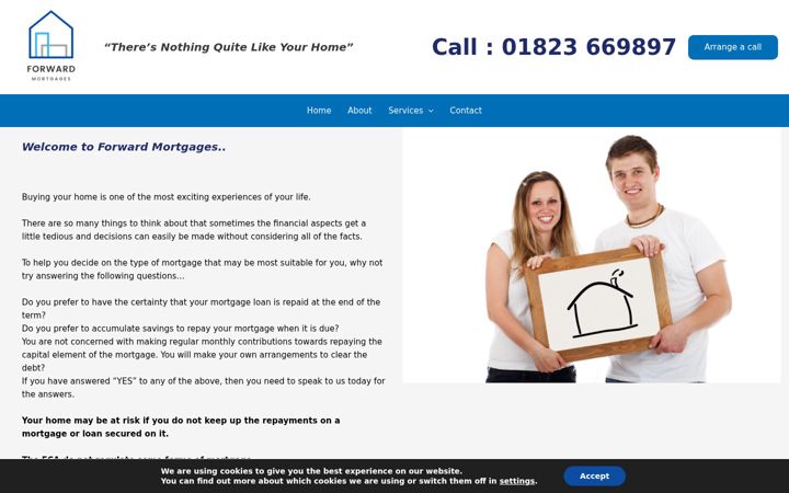 Screenshot of forwardmortgages.co.uk