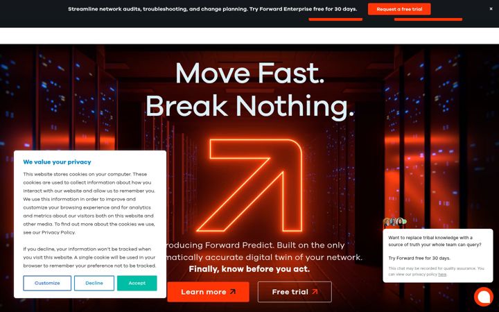 Screenshot of forwardnetworks.com