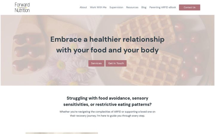 Screenshot of forwardnutritionco.com