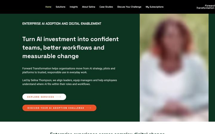 Screenshot of forwardtransformationchange.com