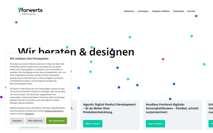 Képernyőkép: forwerts-interactive.de