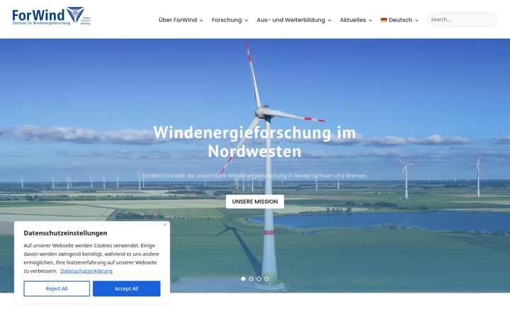 Képernyőkép: forwind.de