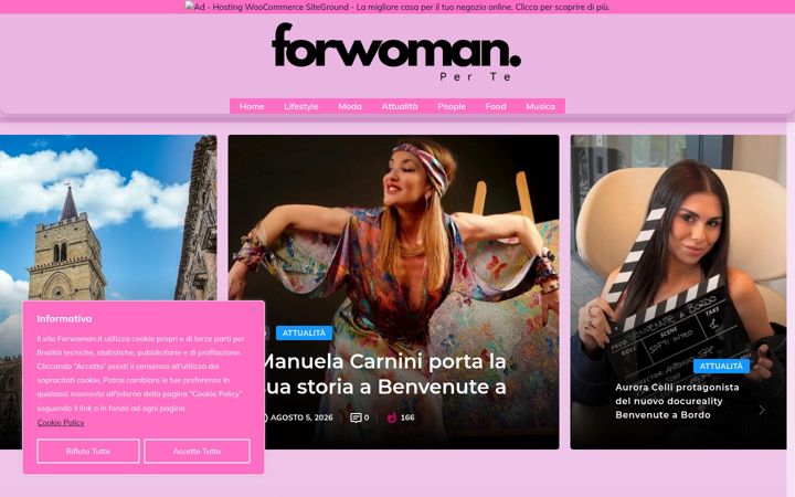 Screenshot of forwoman.it