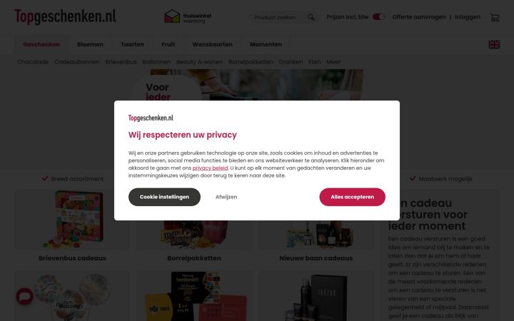 Screenshot of foryougifts.nl