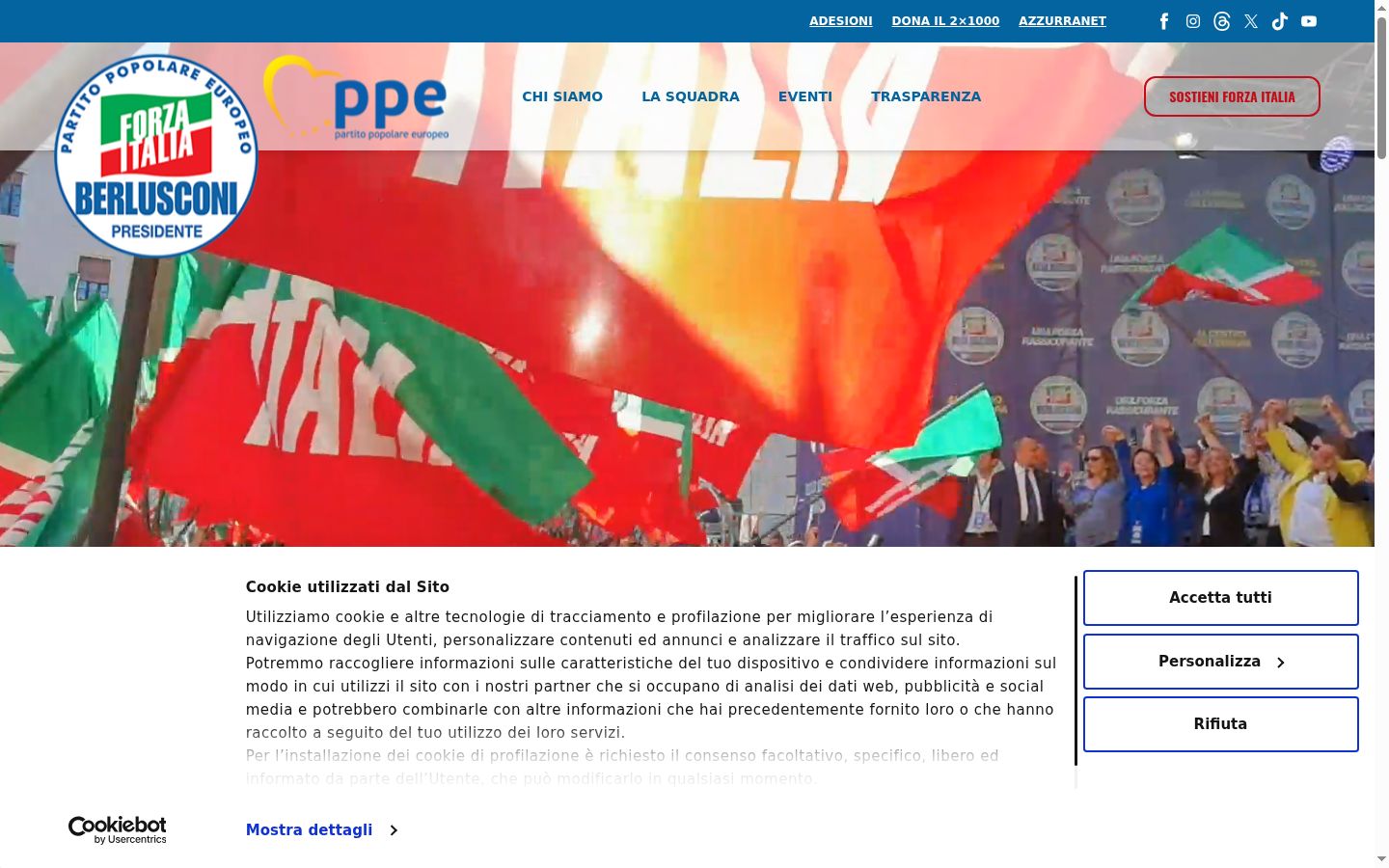 Snímka obrazovky banera súhlasu zobrazeného pred akoukoľvek interakciou