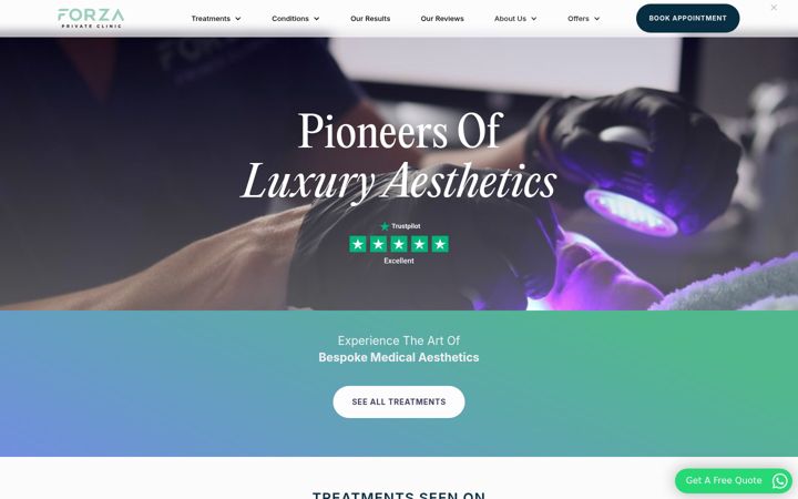 Screenshot of forzaprivateclinic.co.uk