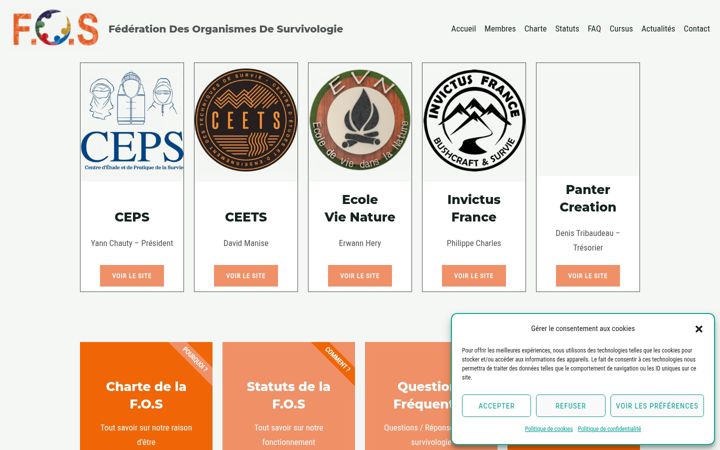 Screenshot of fos-survie.org