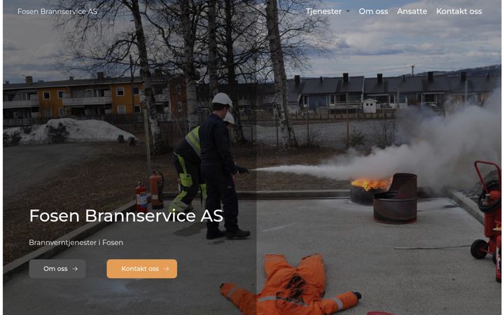 Screenshot of fosenbrannservice.no