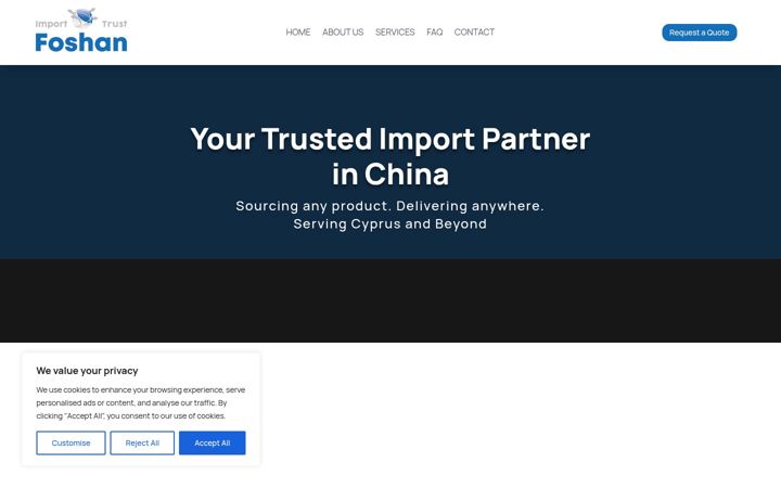 Screenshot of foshanimporttrust.com
