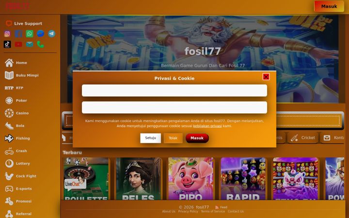 Screenshot of fosil77.org