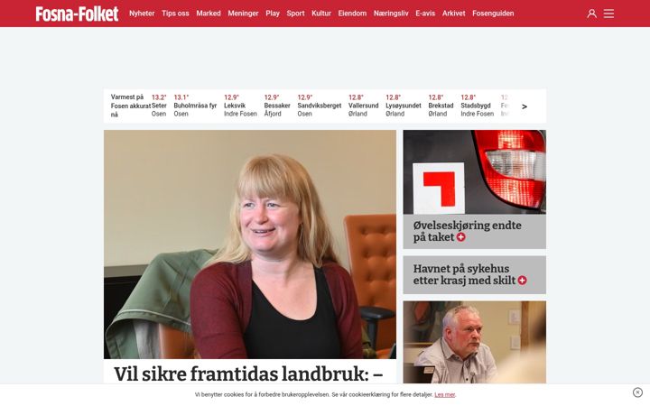 Screenshot of fosna-folket.no