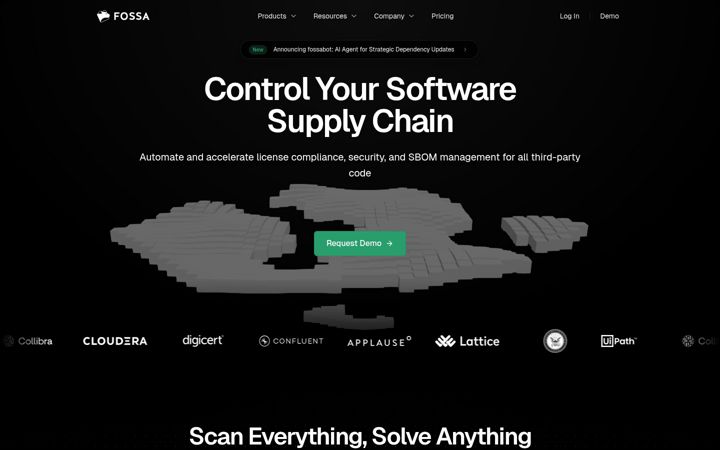 Screenshot of fossa.com