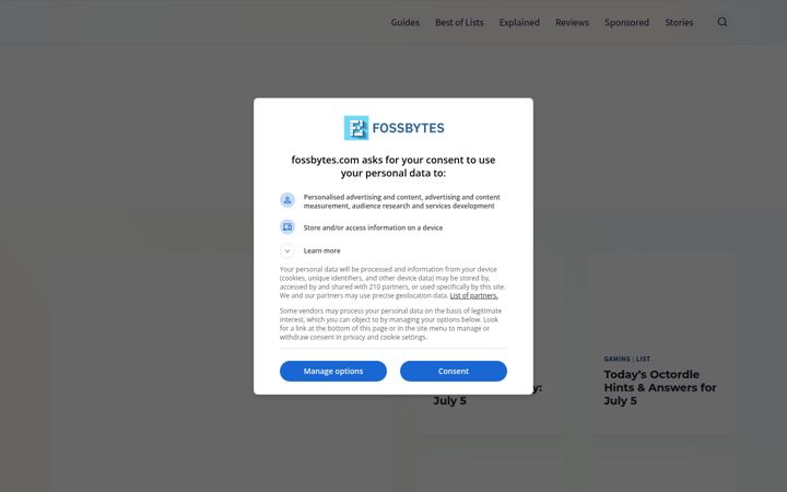 Screenshot von fossbytes.com