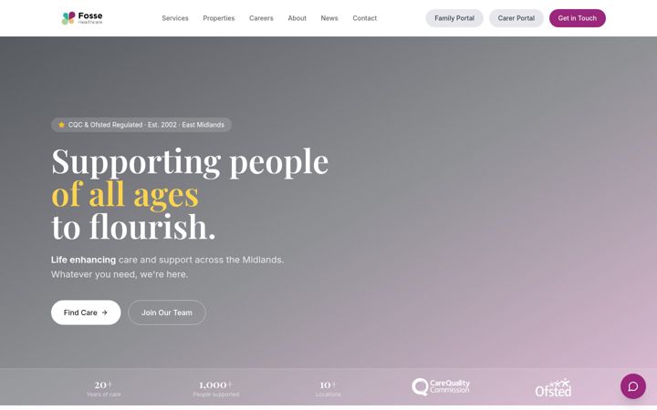 Screenshot of fossehealthcare.co.uk