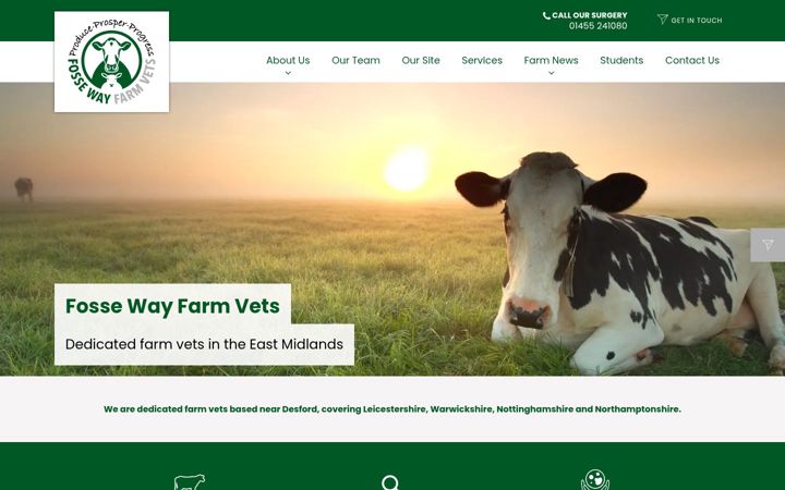 Screenshot of fossewayfarmvets.co.uk