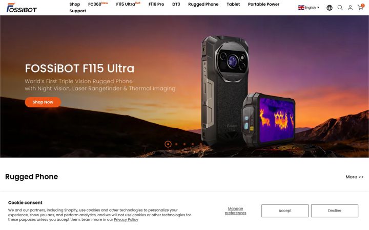 Screenshot of fossibot.com
