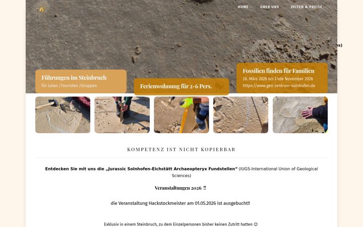 Screenshot of fossilien-steinbruch.de
