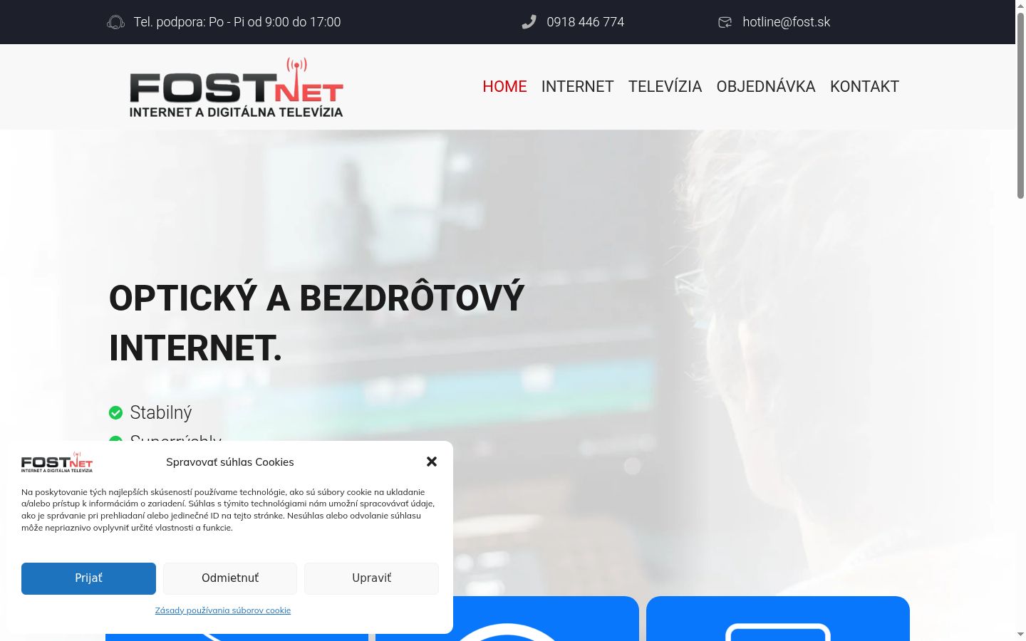 Snímek obrazovky baneru souhlasu zobrazeného před jakoukoli interakcí