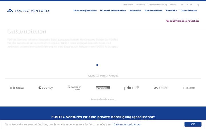 Screenshot of fostec-ventures.com