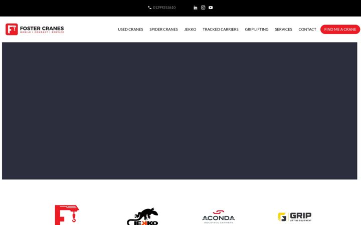 Screenshot of fostercranes.co.uk