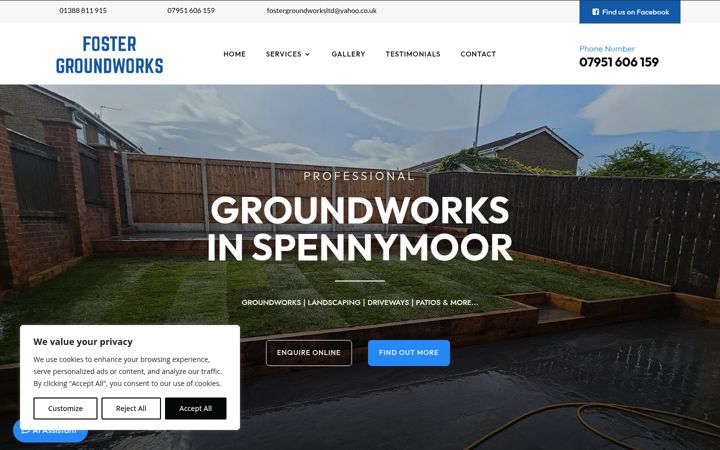 Screenshot of fostergroundworksltd.com