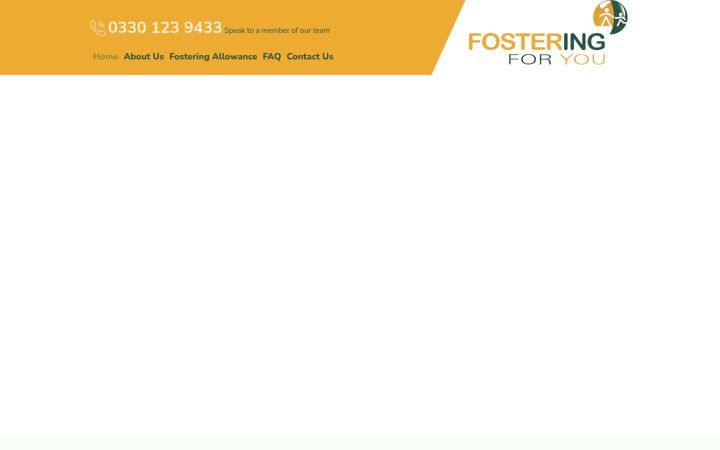 Screenshot of fosteringforyou.co.uk