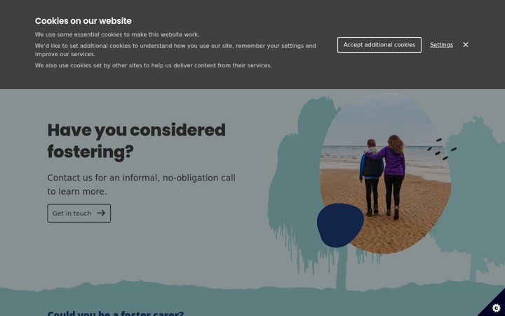 Screenshot of fosteringindevon.org.uk