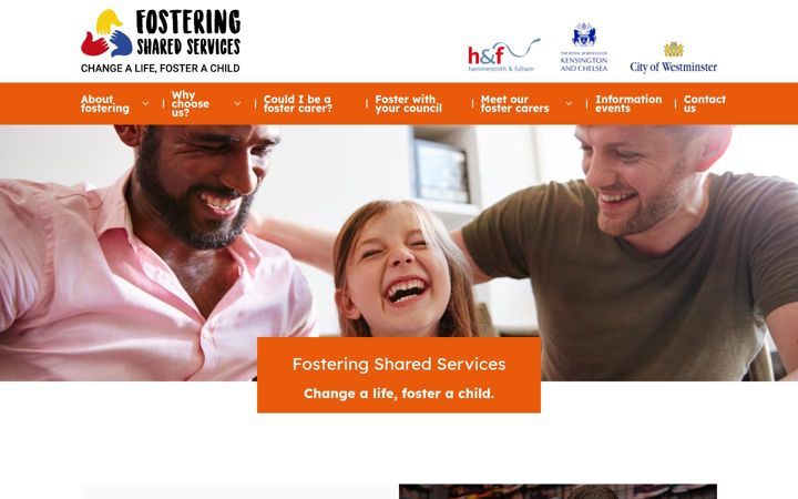 Screenshot of fosteringsharedservices.org.uk