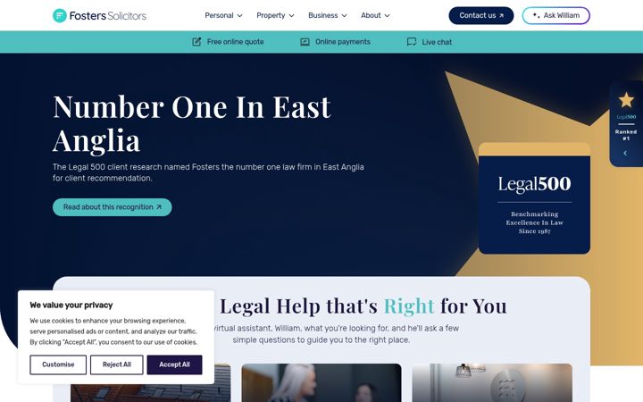 Screenshot of fosters-solicitors.co.uk